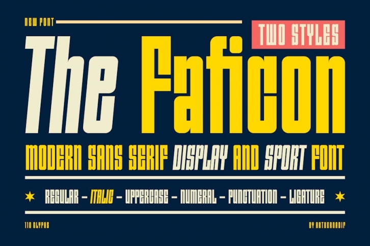 The Faficon - Sans Serif Display And Sport Font Font Download