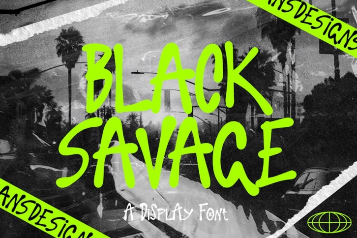 Black Savage Modern Ink Marker Display Font Font Download