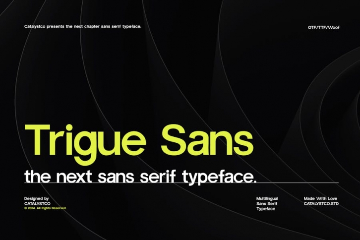 TrigueSans Sans Serif Font Font Download