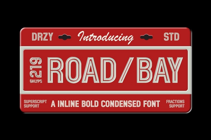 Roadbay - Inline Bold Condensed Font Font Download