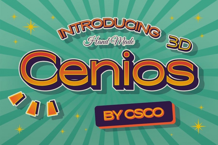 Cenios 3D Font Download