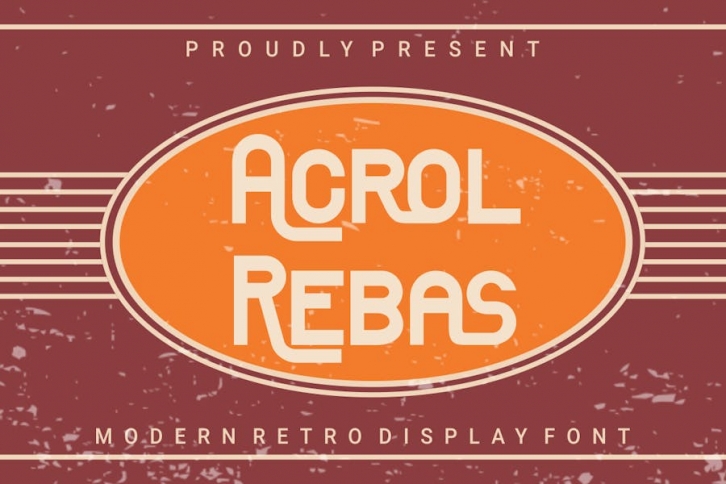 AcrolRebas - Modern Retro Display Font Font Download