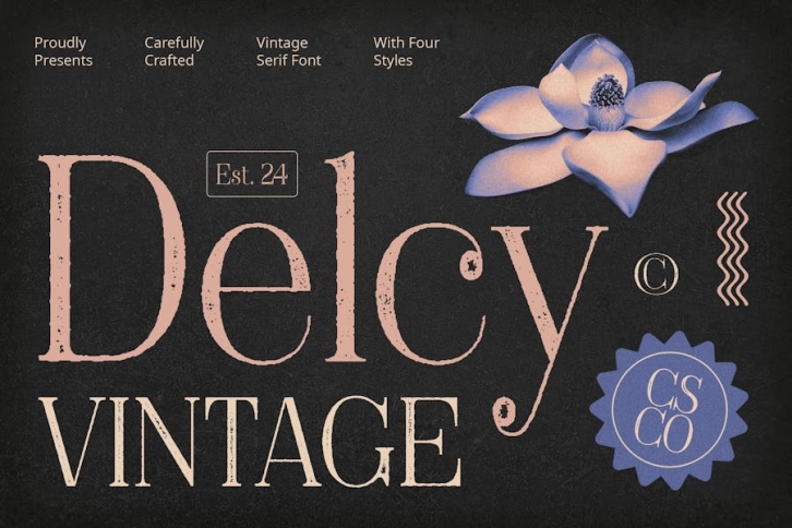 Delcy Vintage Font Download