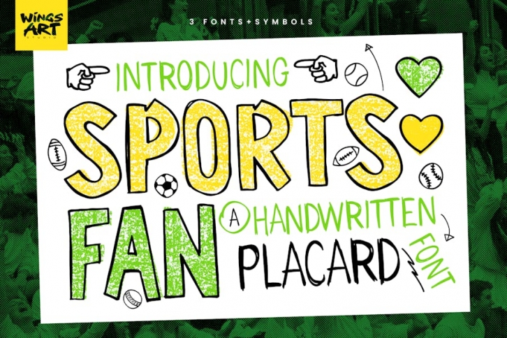 Sports Fan - A Handwritten Placard Font Font Download