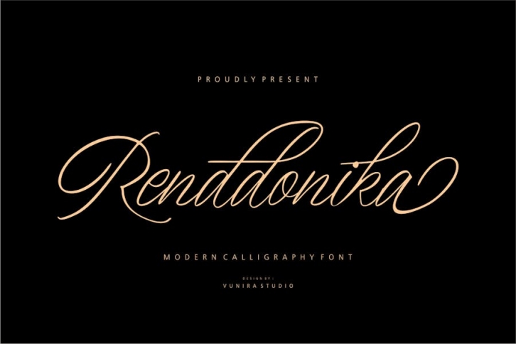 Renddonika - Modern Calligraphy Font Download