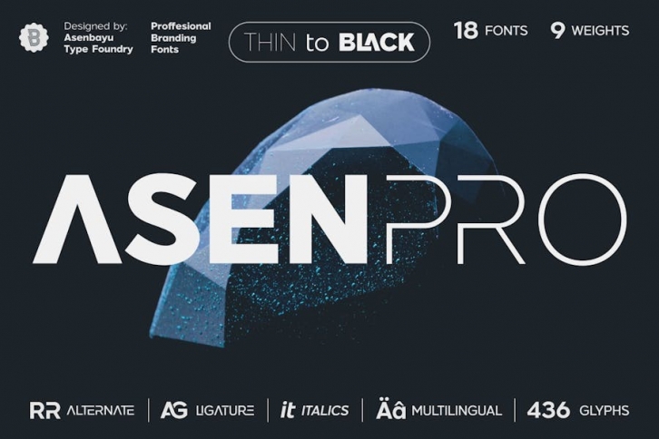 Asen Pro - Sans Serif Fonts Font Download