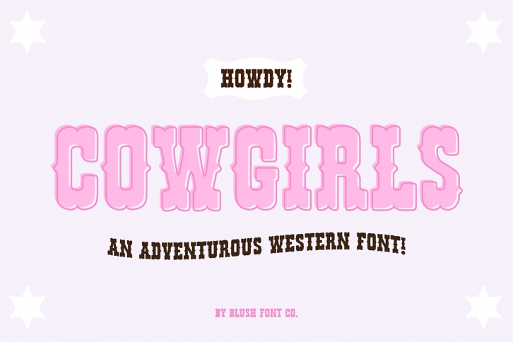 COWGIRLS Fancy Western Rodeo Font Download