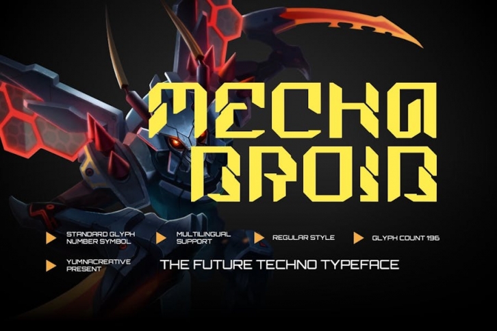 Mechadroid - Future Techno Font Font Download