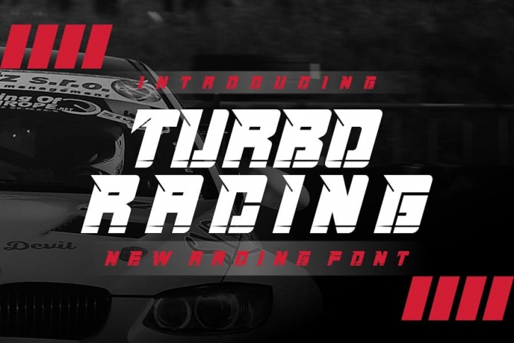 TurboRacing - Modern Font Font Download