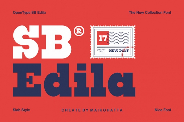 SB Edila - Modern Slab Serif Font Font Download