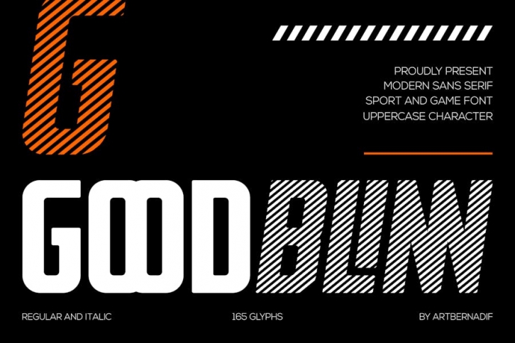 Goodblinn - Modern Sans Serif Sport and Game Font Font Download