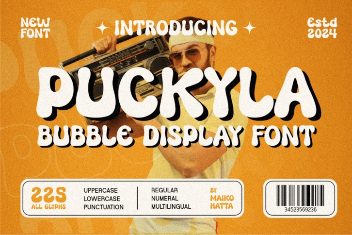 Puckyla - Bubble Display Font Font Download