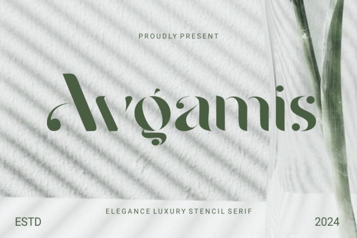 Avgamis - Elegance Luxury Stencil Serif Font Download