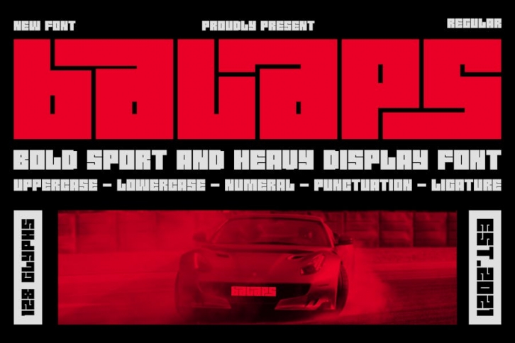Balaps - Bold Sport And Heavy Display Font Font Download