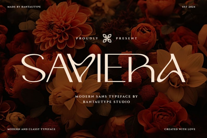 Saviera Modern Sans Typeface Font Download