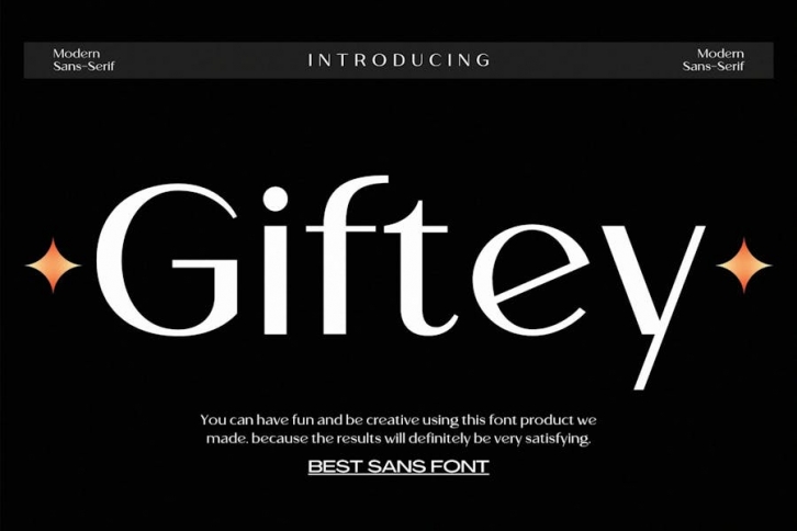Giftey Modern Futuristic Font Font Download