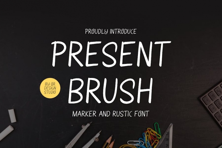 Present Brush - Marker & Rustic Font Font Download