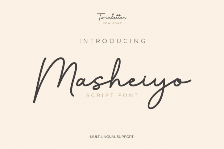 Masheiyo - Script Monoline Font Font Download