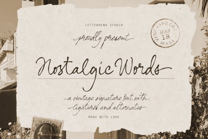Nostalgic Words Font Download
