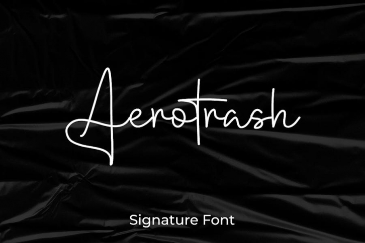 Aerotrash - Script Signature Font Font Download