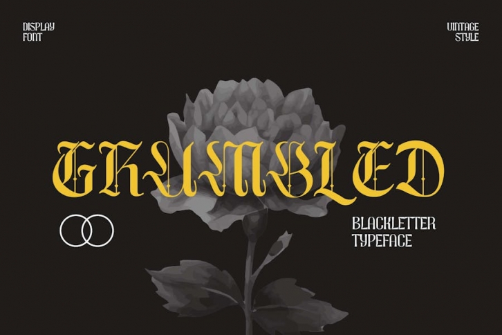 Grumbled Blackletter Font Font Download