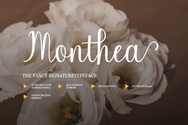 Monthea - Fancy SIgnature Font Font Download