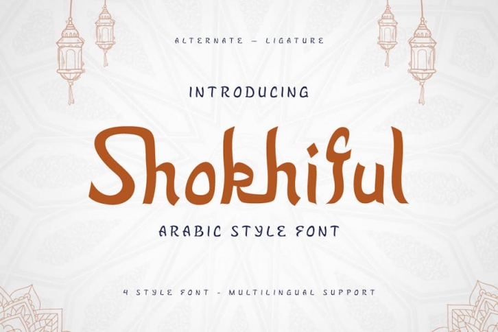 Shokhiful - Arabic Style Font Font Download