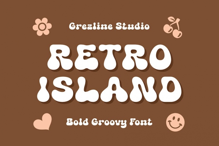 Retro Island - Bold Groovy Font Download