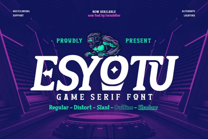 Esyotu - Serif Game Font Font Download