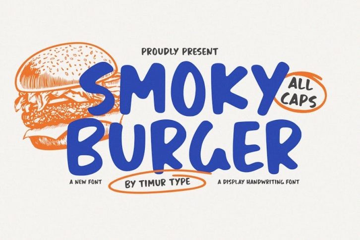 Smoky Burger - Display Handwriting Font TT Font Download