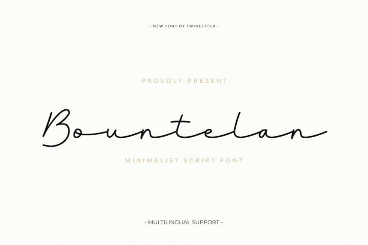 Bountelan - Script Monoline Font Font Download