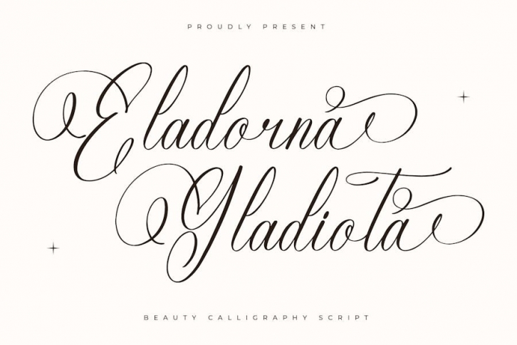 Eladorna Gladiota Calligraphy Script Font Download