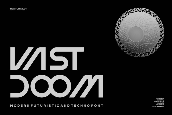 Vast Doom - Modern Futuristic and Techno Font Font Download