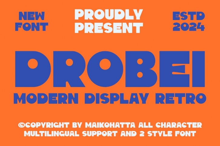 Drobei - Modern Display Retro Font Download
