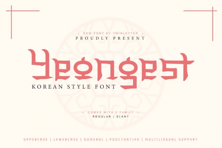 Yeongest - Korean Style Font Font Download