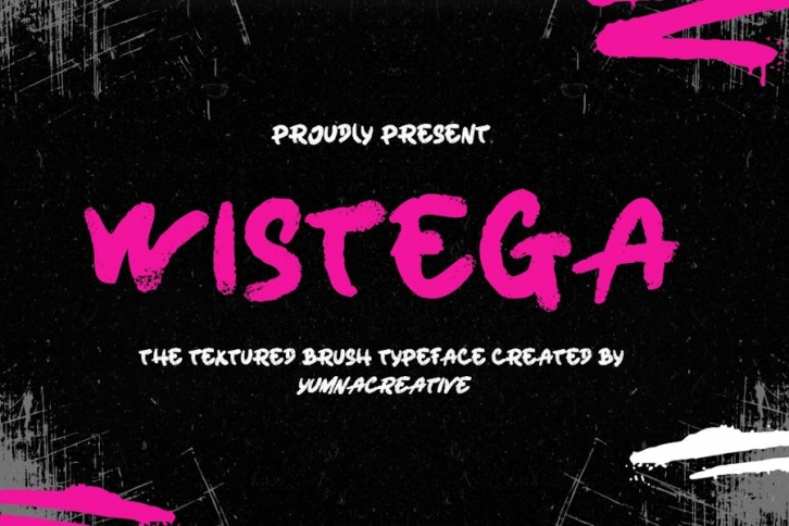 Wistega - Textured Brush Font Font Download