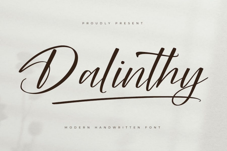 Dalinthy Modern Handwritten Font Font Download