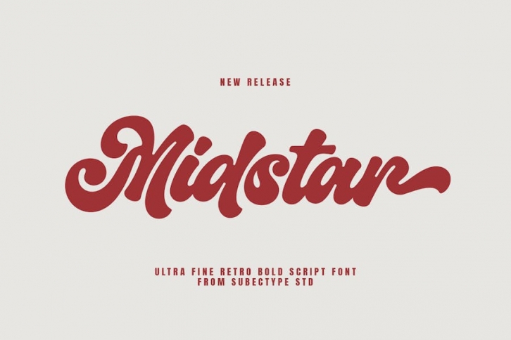 Midstar - Vintage Retro Font Font Download