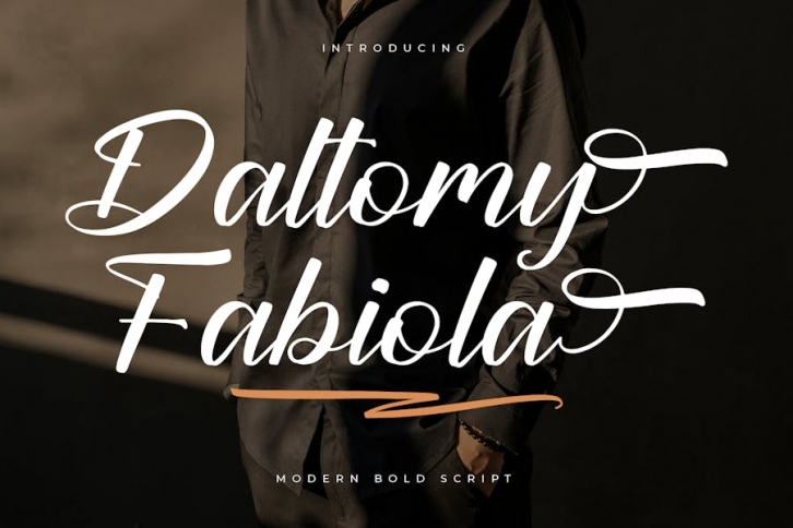 Daltomy Fabiola  Modern Bold Script Font Download