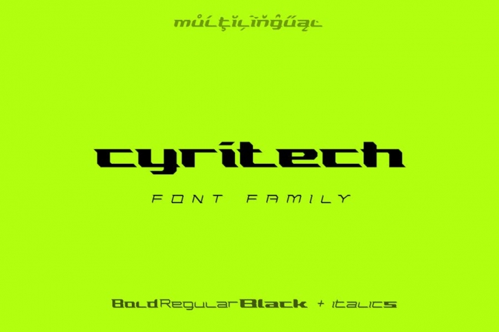 Cyritech Font Family Font Download
