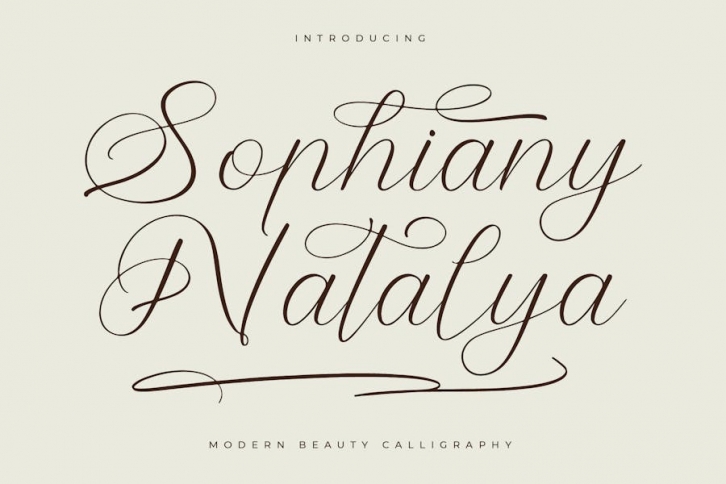 Sophiany Natalya  Modern Calligraphy Font Download
