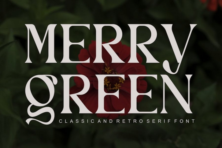 Merry Green - Classic And Retro Serif Font Font Download