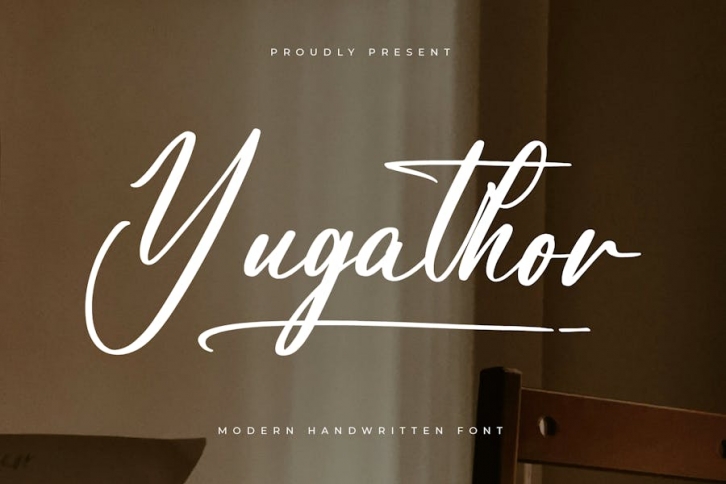 Yugathor Modern Handwritten Font Font Download