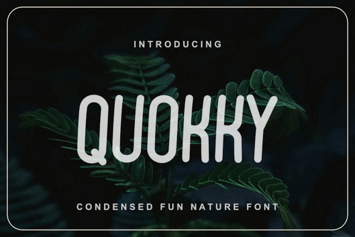 Quokky Condensed Fun Nature Font Font Download