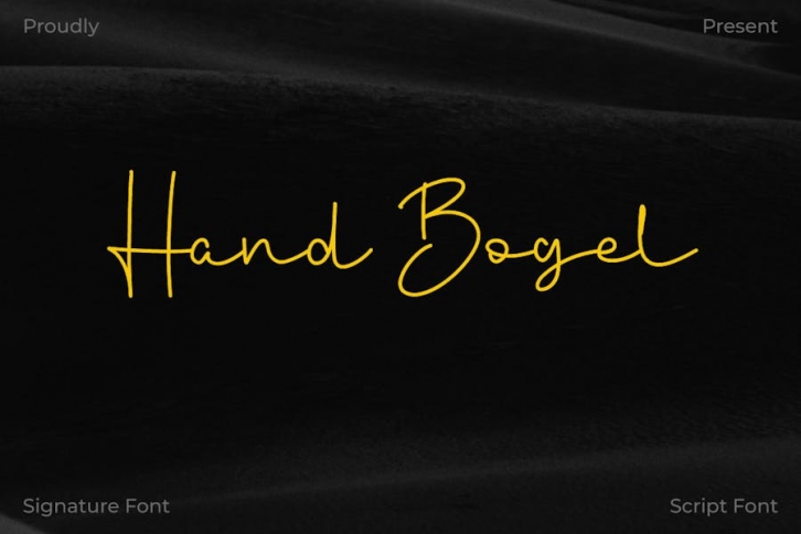 Hand Bogel - Signature Script Font Font Download