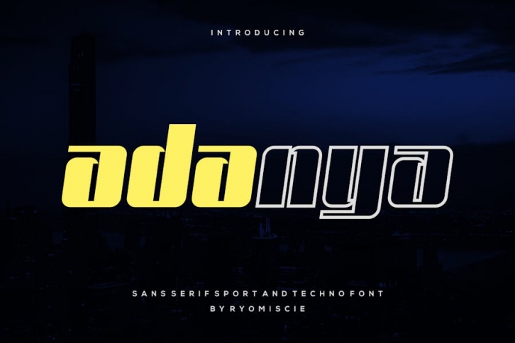 Adanya - Sans Serif Sport And Techno Font Font Download