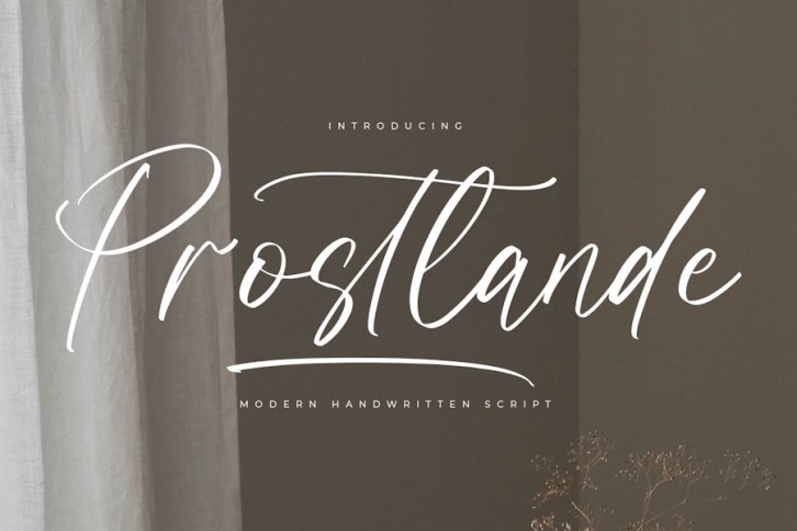 Prostlande Modern Handwritten Script Font Download
