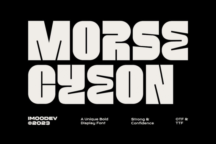 Morse Cyeon - Unique Bold Display Font Font Download