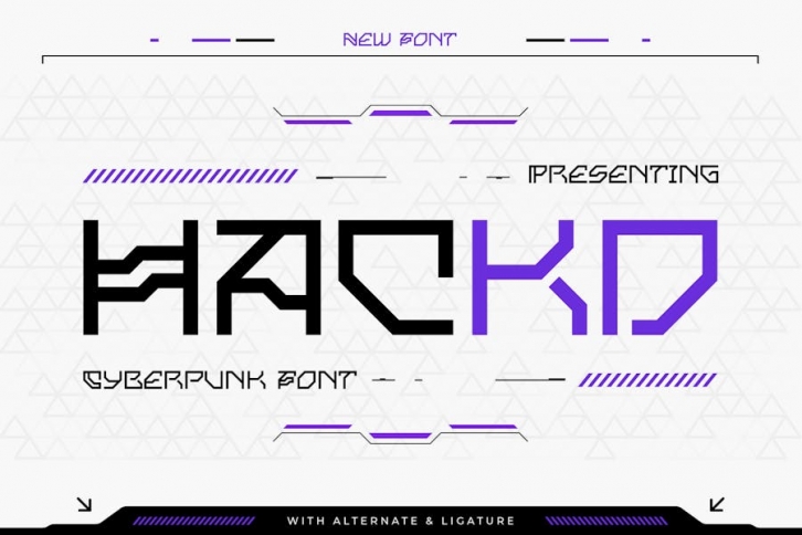 Hackd - Cyberpunk Font Font Download