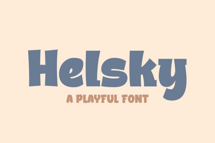 Helsky a Playful Display Font Font Download